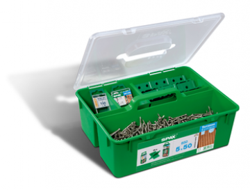 SPAX-D Green Box 5×60 Stare Złoto — Kompletny Zestaw do Montażu Tarasu