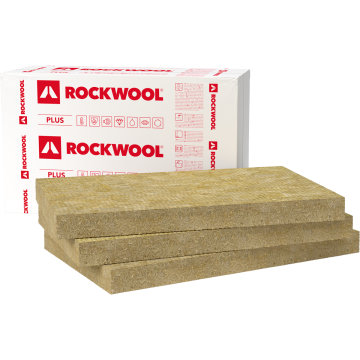 Rockwool Rockmin Plus λD 0,037 W/mK gr. 100 mm — wełna skalna, rolka 6,10 m²